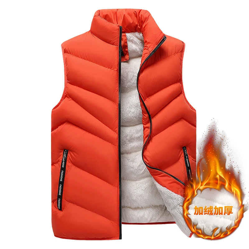 

Winter Luxury Men Outdoor Down Thermal Soft Vests Windproof Sleeveless Cotton Puffer Jackets Male Sports Warm Thicken Waistcoats