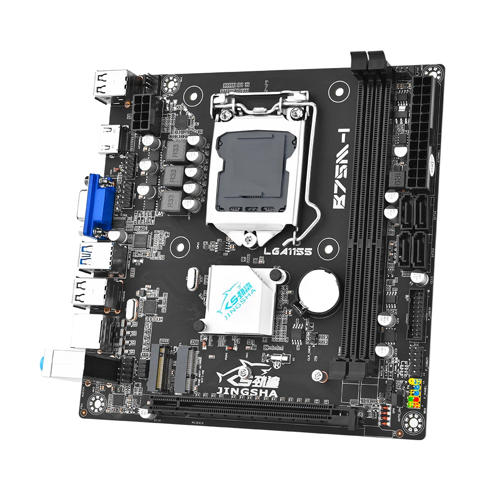 B75M ITX Motherboard Kit with Core i5 3570 processor+16GB DDR3 Memory+128G+CPU Fan integrated GPU placa mae LGA 1155 Mainboard 4