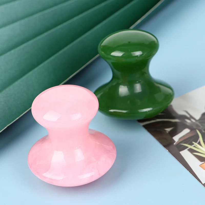 1PC New Mushroom Shape Jape Stone Gua Sha Massager Eye Face Jade Body Massage Tool Gua Sha Scraping Tool