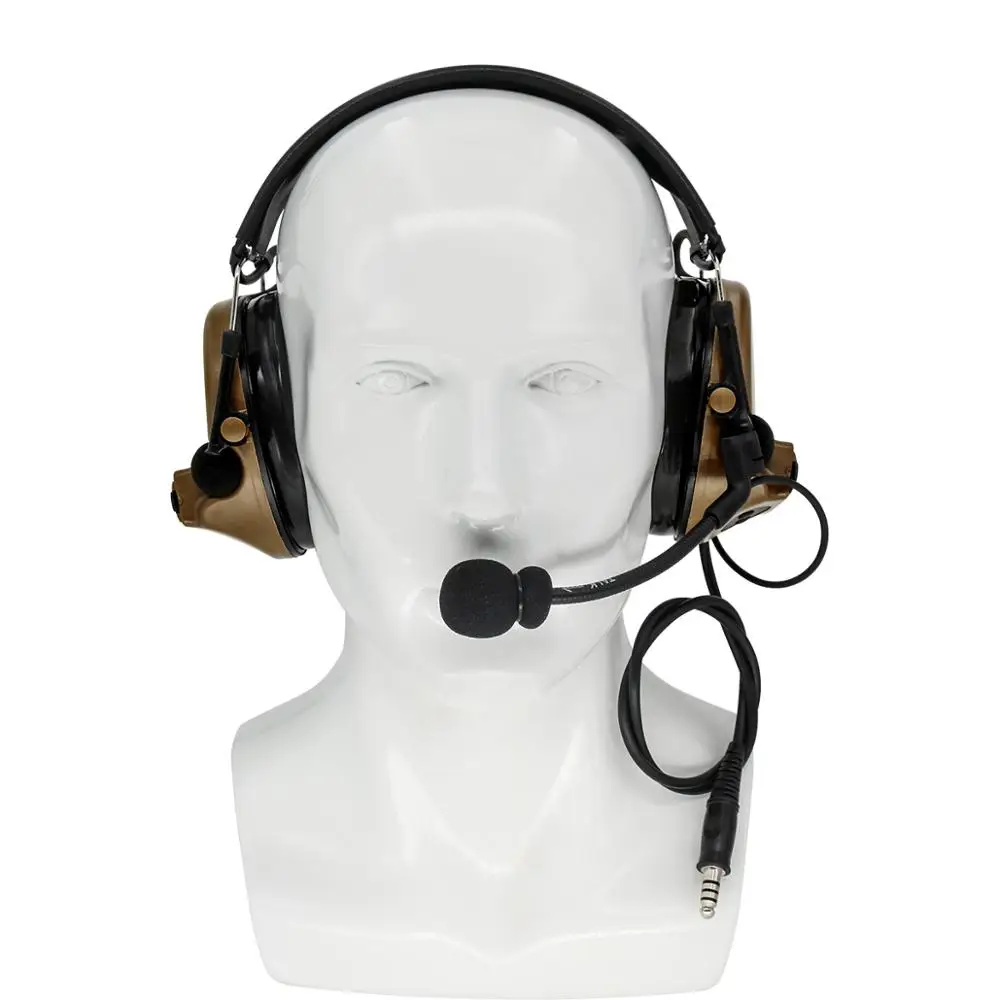 TS TAC-SKY Tactical Headset COMTAC II Silicone Earmuffs Outdoor Hhunting Sports Noise Reduction Tactical Airsoft Headset