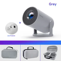 Ultra HD Smart Home Cinema Projector with Dual WiFi6 & Bluetooth - UK Plug (Grey Bag Lens)