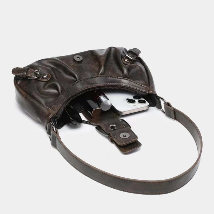 حقيبة إبطين كلاسيكية من الجلد الصناعي للنساء ، حقا...