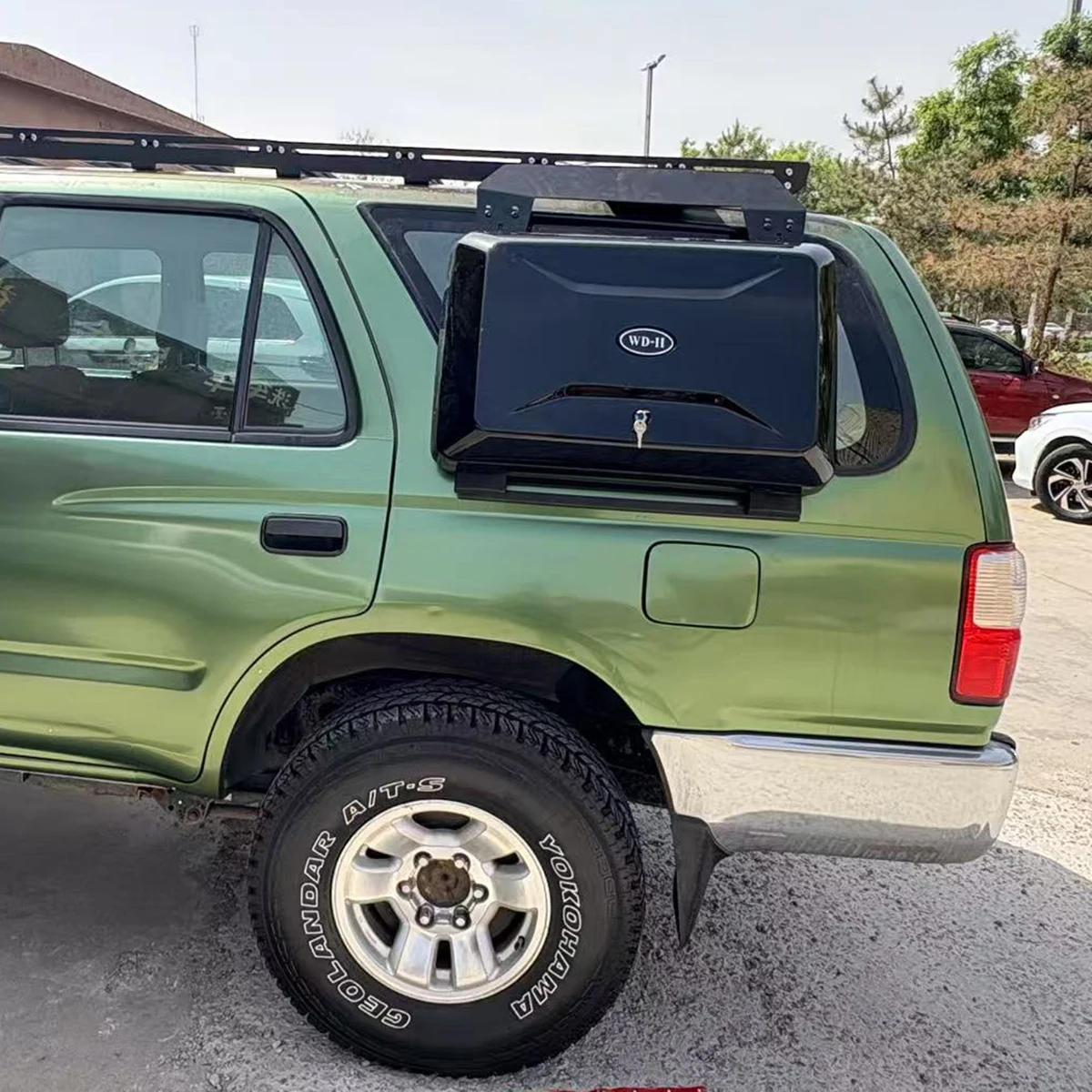 1996-2001 토요타 4러너/힐럭스 서프용 외부 측면 장착 기어 캐리어 공구함 보관함 알루미늄 합금