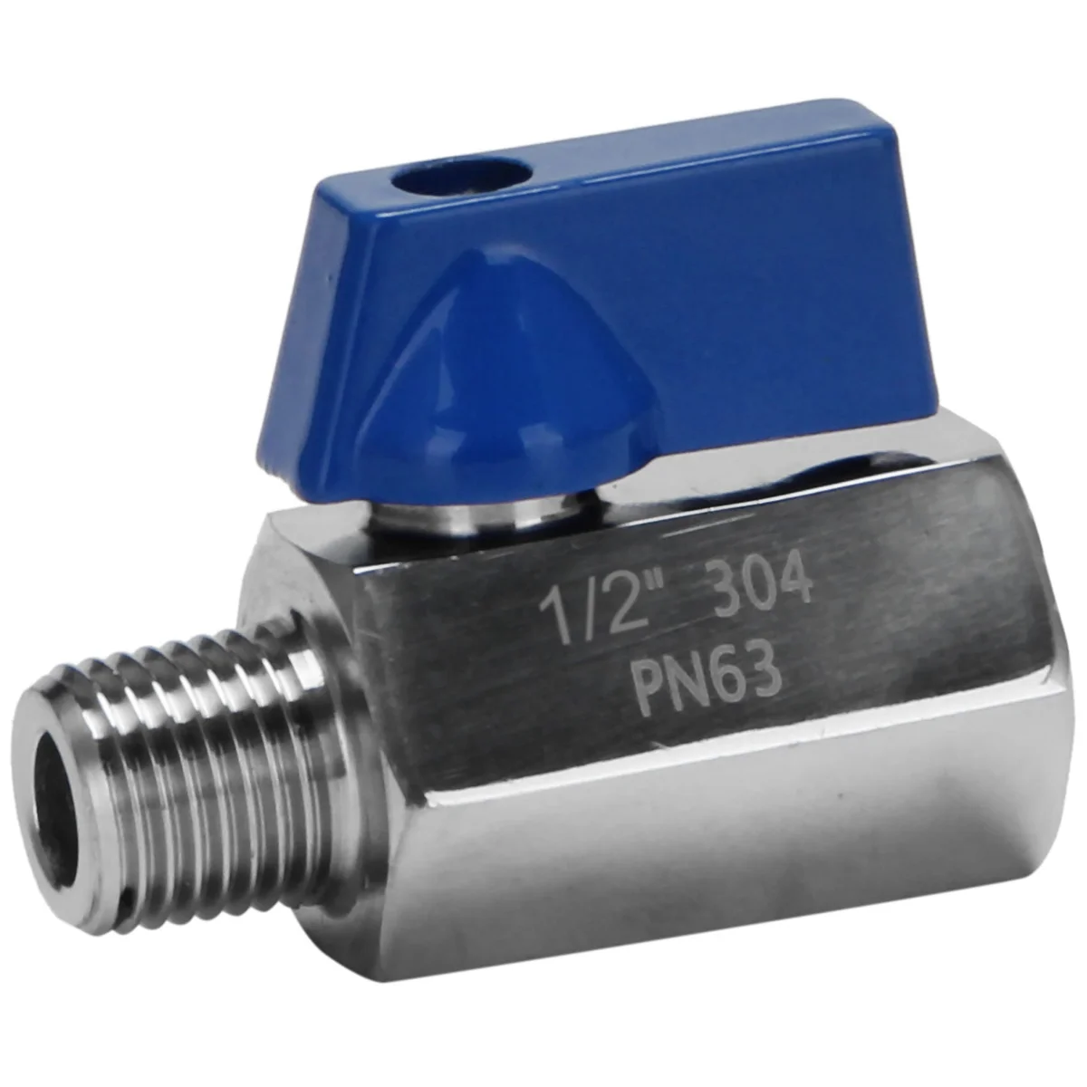 ABZV-Ball Valve 1/2 inch 304 Stainless Steel Mini Ball Valve Female and Male NPT Great for Shower Head Flow Control