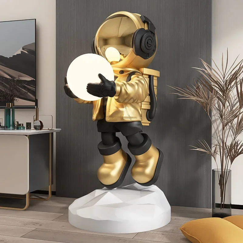 

Modern Art Astronaut Statue, Resin Crafts, Fashion Sculpture, Creative Corridor Light, Indoor Floor Decoration, Ornaments, Home