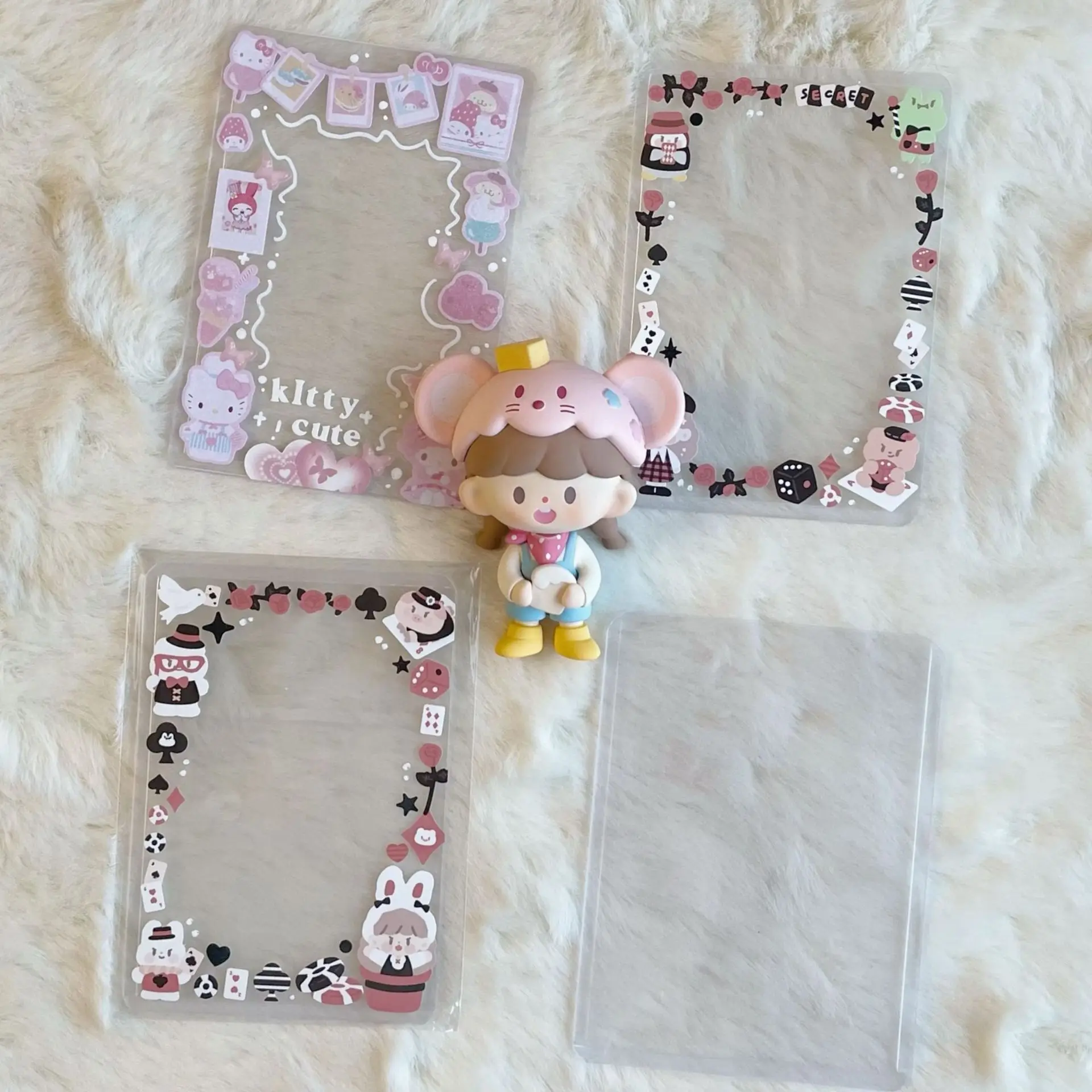 Kpop Stationery ID Card Holder Acrylic Sheet Protector Photocard Holder Work Card Korea Toploader Decor PVC 5 Pcs 10 Pcs Card Holder Card Protector Idol Card Protector Photo Card Holder