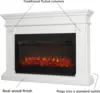 Beau 59 "Landscape Electric Fireplace Replaceable Fireplace Insert Heater Realistic Log and Flame Effects Remote Timer 3
