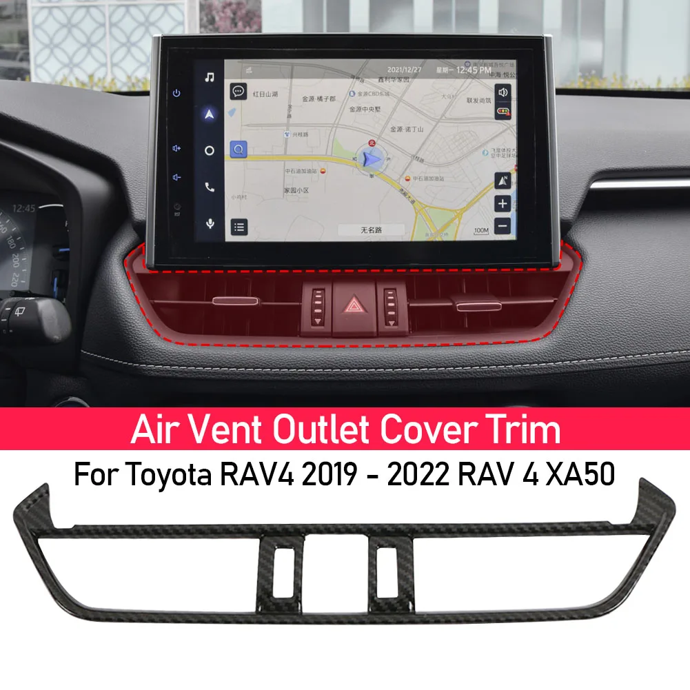 For Toyota RAV4 XA50 2019 2020 2022 2023 Interior Middle Center Console Air Condition Vent Outlet Cover Trim ABS Car Accessories