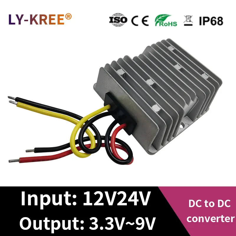 para dc Buck Converter Módulo Step-down 12v 24v a 3.3v 3.7v 4.2v 5v 6v 7.5v 9v 10a 15a 20a 25a 30a dc