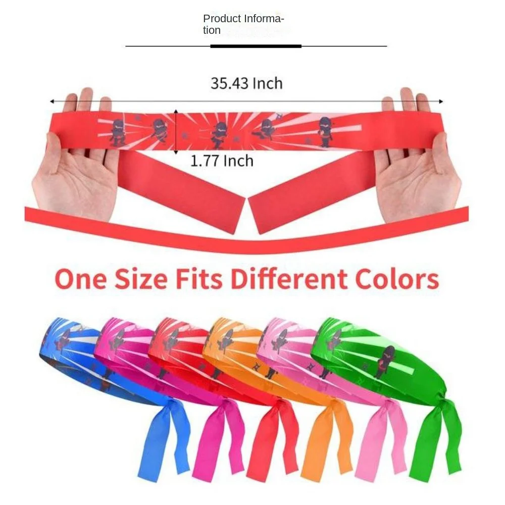 닌자 가라테 어린이 전사 머리띠, 다목적 흡습성, 통기성 발한 억제 밴드