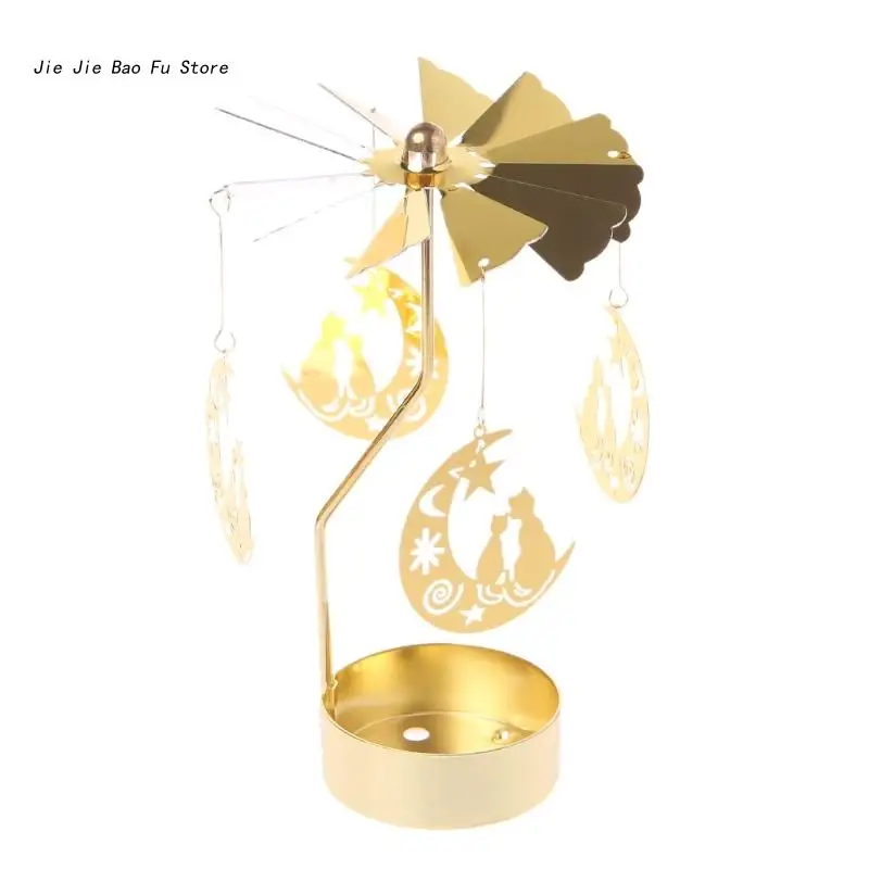 Rotary Candle Holder Spinning Candleholder Metal Tea Light Stand For Romantic Wedding Home Table Decor Christmas Gift For candle holders