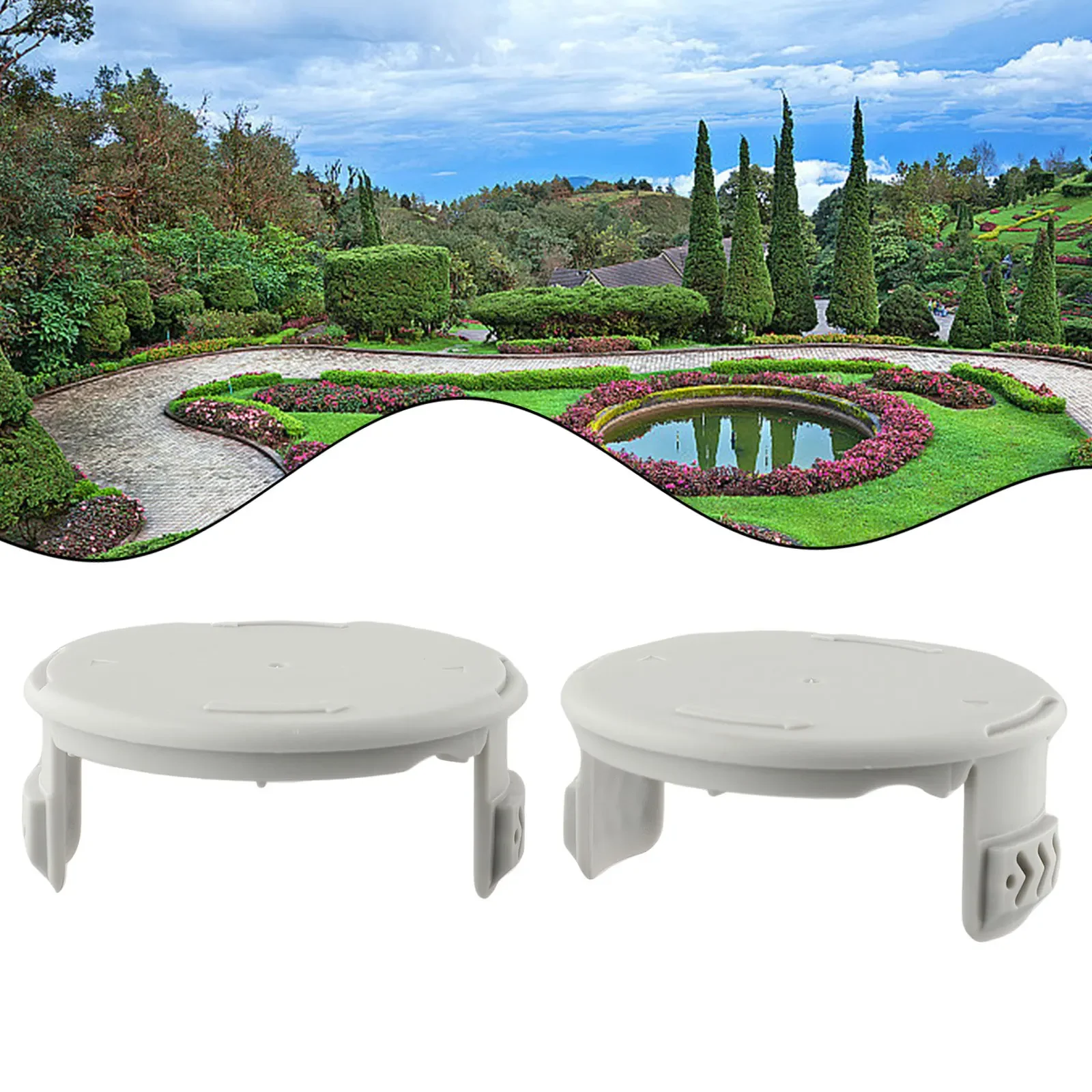 

Press-release Clamps Trimmer Spool Spool Cover 2pcs 33*75mm Plastic REPLACEMENT Running STURDY PLASTIC RY24021