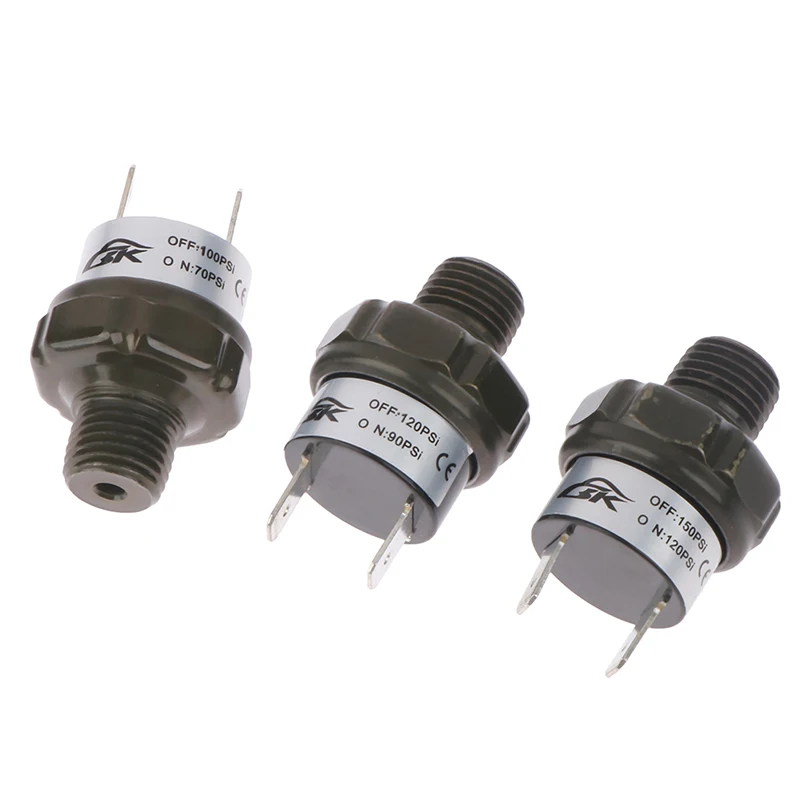 헤비 듀티 1/4 NPT 공기 압축기 압력 제어 스위치 밸브, 70-100PSI 90-120PSI 120-150PSI, 1 개