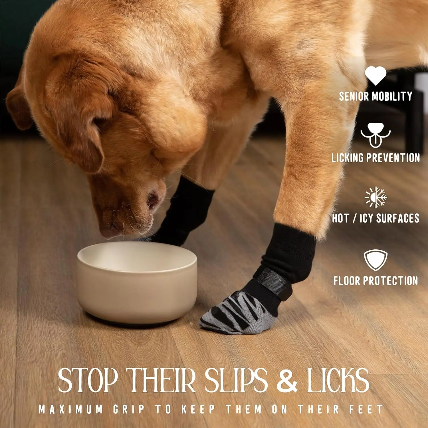 Non-Slip Dog Socks for Paw Protection and Traction on Hardwood Floors