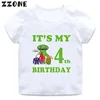 Hot Game Garten of Banban Print Kids Clothes It's My 1 2 3 4 5 6 7 8 9 Years Birthday Boys Girls T shirt Baby Children T-Shirts 4
