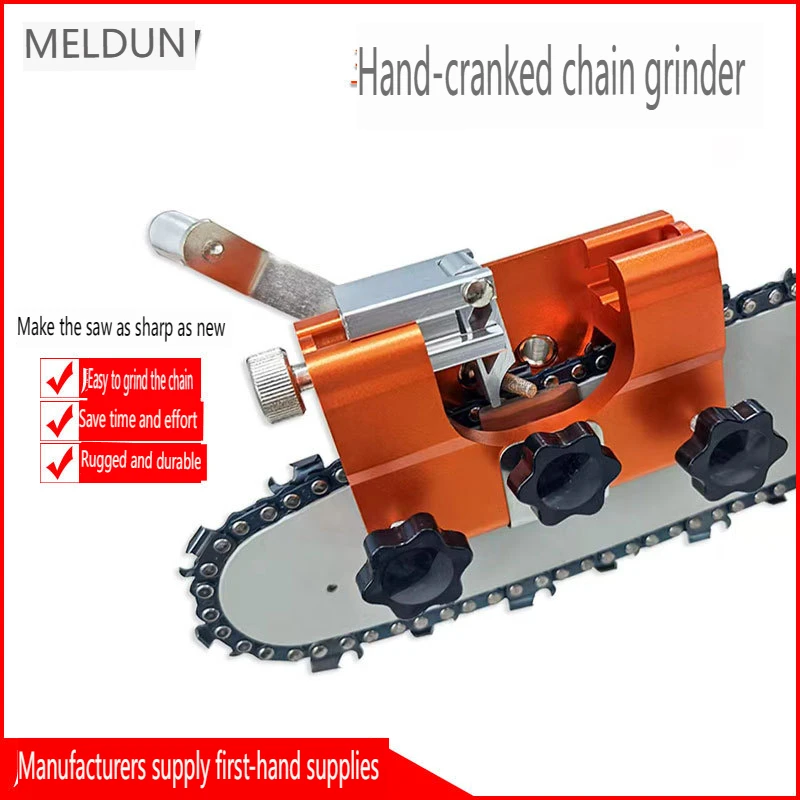 

Portable Household Manual Chain Saw Electric Chain Hand Crank Chain Sharpener, Chain Sharpening Edge Clamp Chain Sharpening Tool