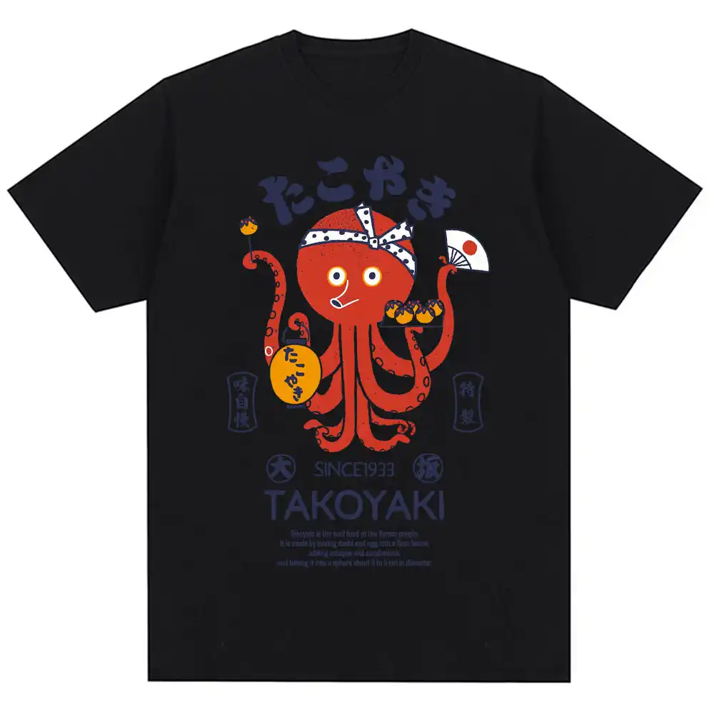 Japan Osaka Dotonbori T Shirts Fashion Men Women Funny Takoyaki