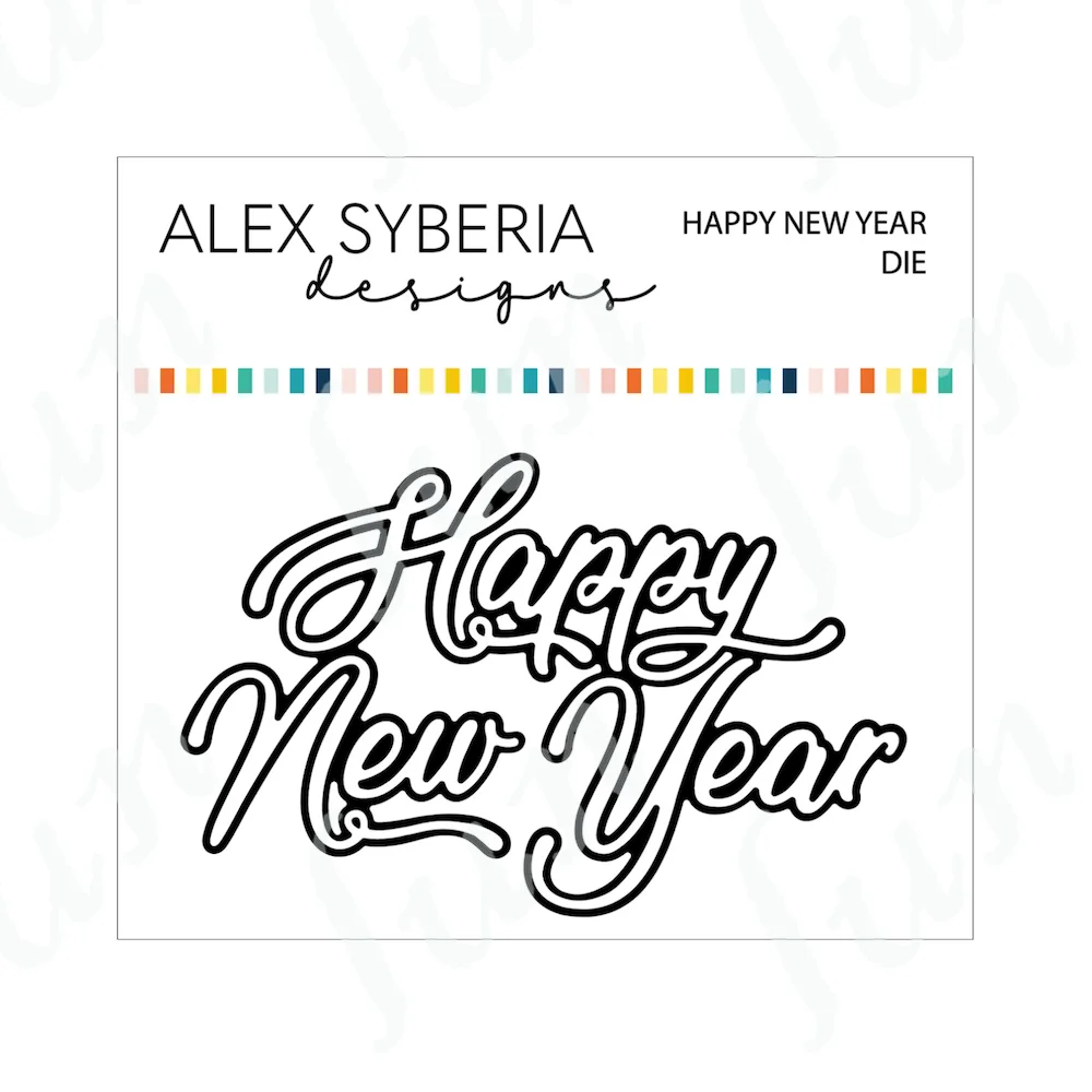 

Happy New Year Hot Foil Plates Metal Cutting Dies Cut Die Mold Craft Decoration Embossing Template DIY Handmade Knife