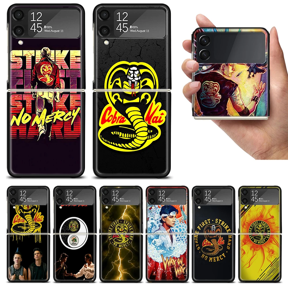 Custodia Per Telefono Cobra Kai Snake Zflip4 Zflip5 Per Samsung Z Flip3 Flip4 Flip5 5G Zflip 4 5 Cover Cellulare Shell Caso Fundas
