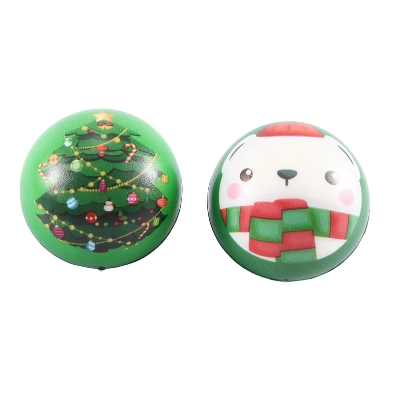 Christmas Style 6.3Cm Bouncy Ball Stress Relief Sponge Stress Ball Christmas Toys Decorations