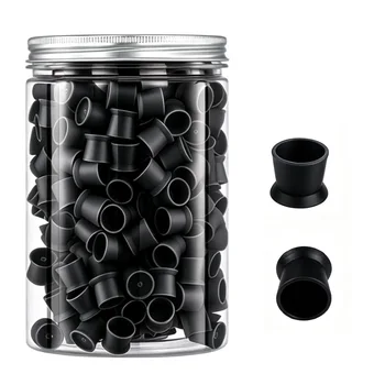 300 Pezzi Coppette in Silicone per Inchiostro da Tatuaggio con Base, Coppette Rotonde Monouso per Pigmenti, Forniture per Trucco Permanente e Tatuaggi