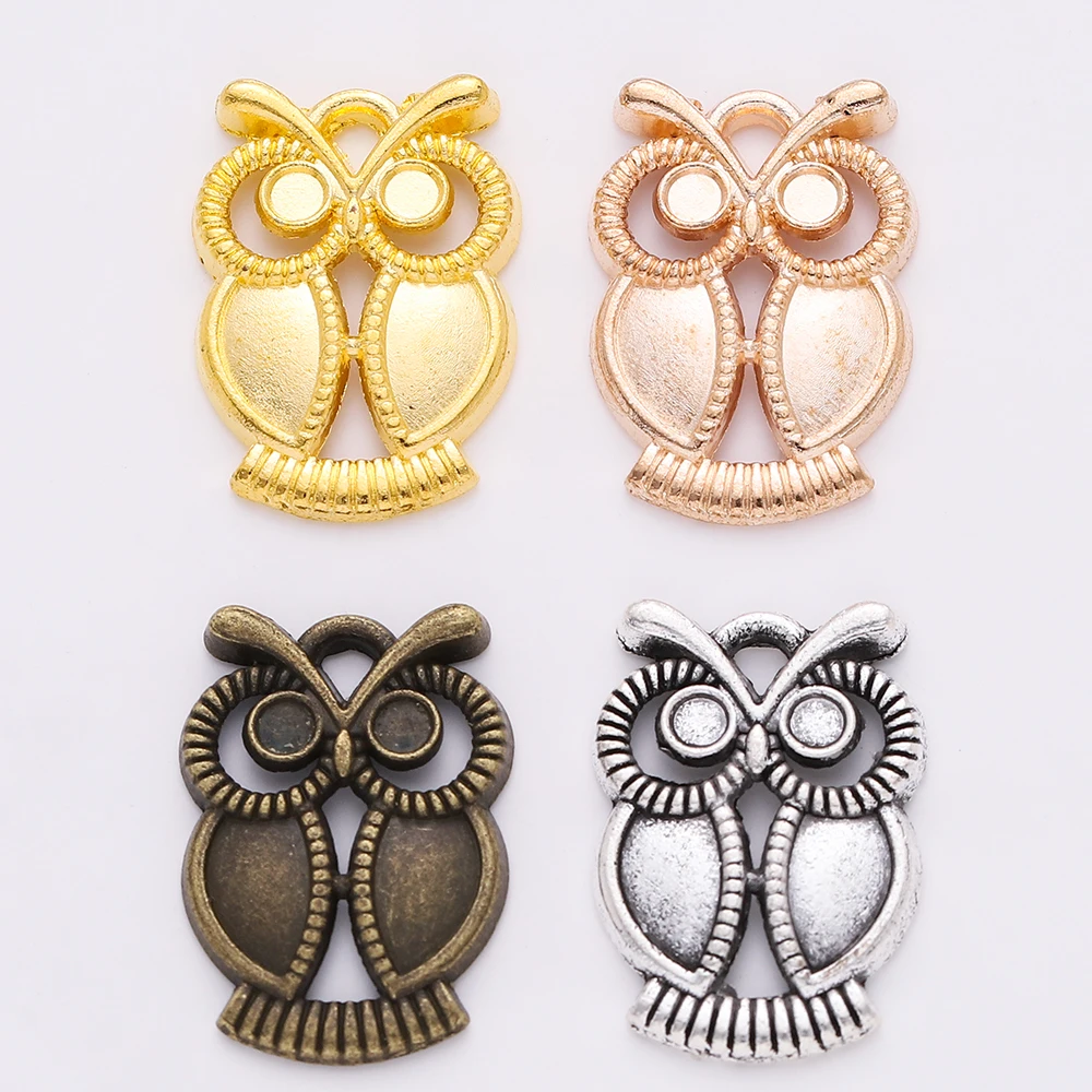 

10Pcs Metal Zinc Alloy Animal Owl Charms 22x15mm Fit DIY Handmade Necklace Earrings Bracelet Jewelry Makings