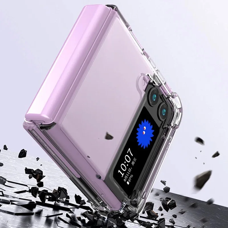 Per Samsung Galaxy Z Flip 4 Custodia 3 Custodia Pieghevole Trasparente Color Caramella Per Samsung Z Flip 3 Flip4 Cover Posteriore Morbida Antiurto Z3