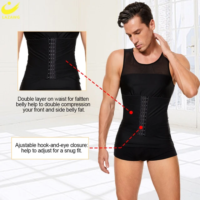 Tummy Control Body Shaper Top, Mens Compression Underwear