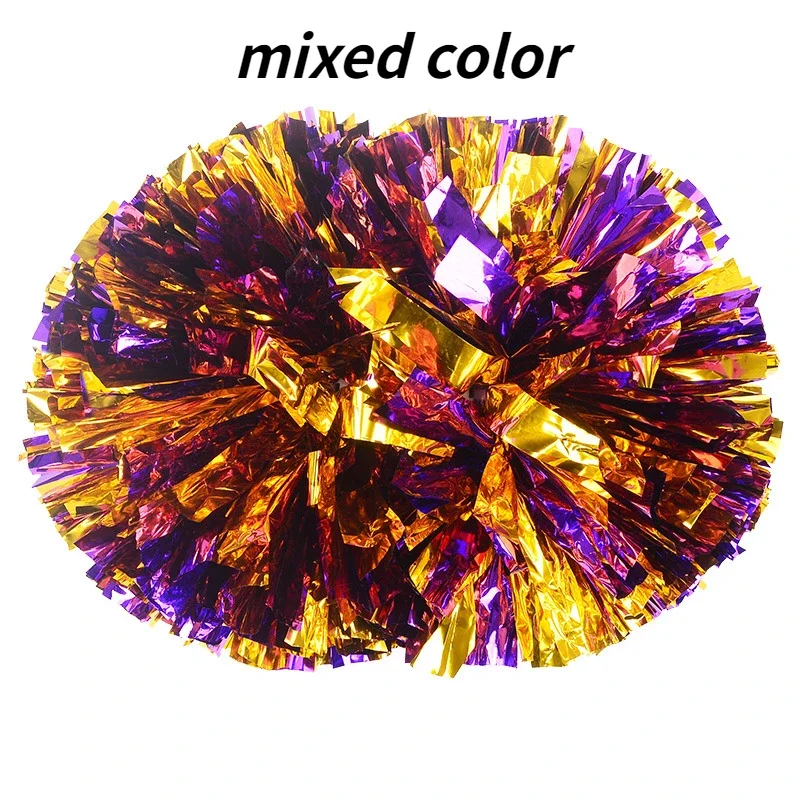 Sports Match Pom Poms with Handle Cheerleading Accessories Birthday Wedding Graduation School Activities Celebration Supplies cheerleading pom poms