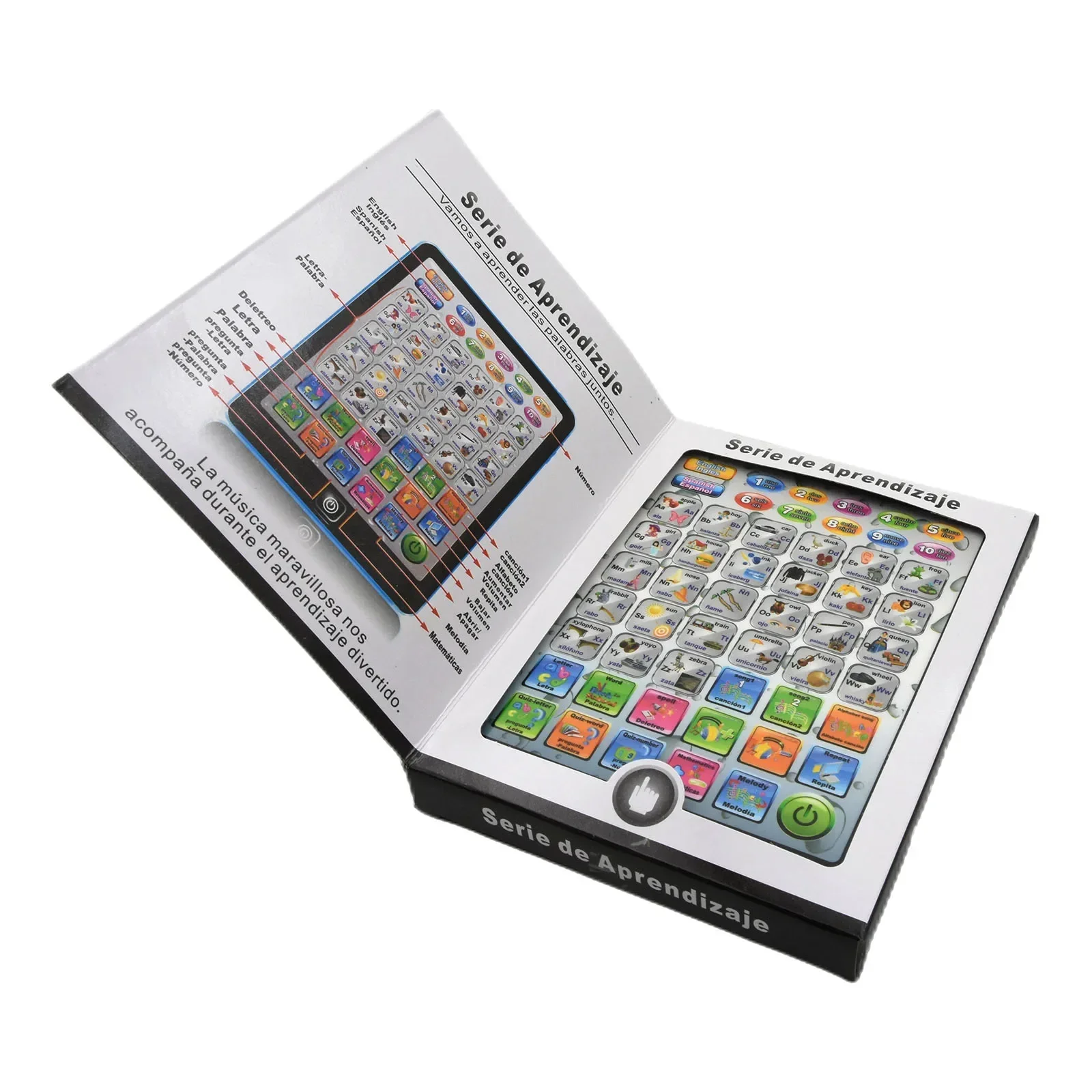 Educational Learning Toy Alphabet Educational Toys Spanish English Language Learning Machine Children Multi-function Laptop Computer Alphabet Pronunciation Early Educational Toys