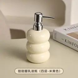 Elegant Ceramic Soap Dispenser for Home and Hotel Bathrooms (A)