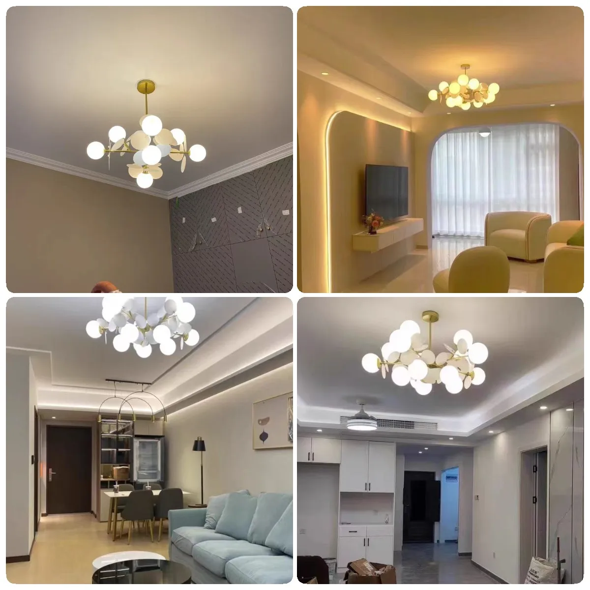 Modern Luxury Nordic Chandeliers Glass Ball Children's Bedroom Living Dining Room Colorful Home Decor Hanging Lightings pendant lights pendant lamp chandelier lighting rope pendant lamp