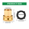 20PCS Garden Hose Fittings Threaded Swivel 3/4 Inch Ght to 1/2 Inch Npt Water Hose Adapter Fitting with Rubber Gasket 2
