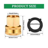 20PCS Garden Hose Fittings Threaded Swivel 3/4 Inch Ght to 1/2 Inch Npt Water Hose Adapter Fitting with Rubber Gasket 2