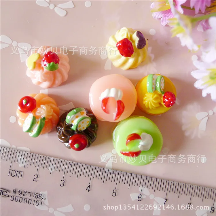 Kitchen Toys 10Pcs Artificial Fake Miniature Bakery Cake Bread Food Fruit DollHouse Kitchen Toy Craft DIY