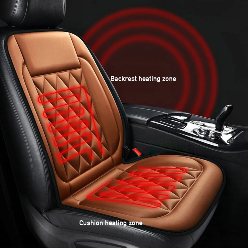 Universal Heated Car Seat Cover Cushion For Truck Van 12V Heating Warmer Pad