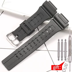 Waterproof Sports Resin Watchband Men's 20mm Strap for 20mm (Black S)