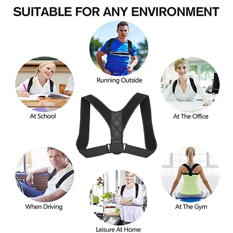 Back Posture Correction Belt Hunchback Corrector Adult Men and Women Sitting Posture Correction Belt Shoulder Straight Back 5