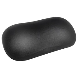 Ergonomic Silicone Mouse Wrist Rest with Leather Surface and Non-Slip Base for Gaming and Office Use (Black)