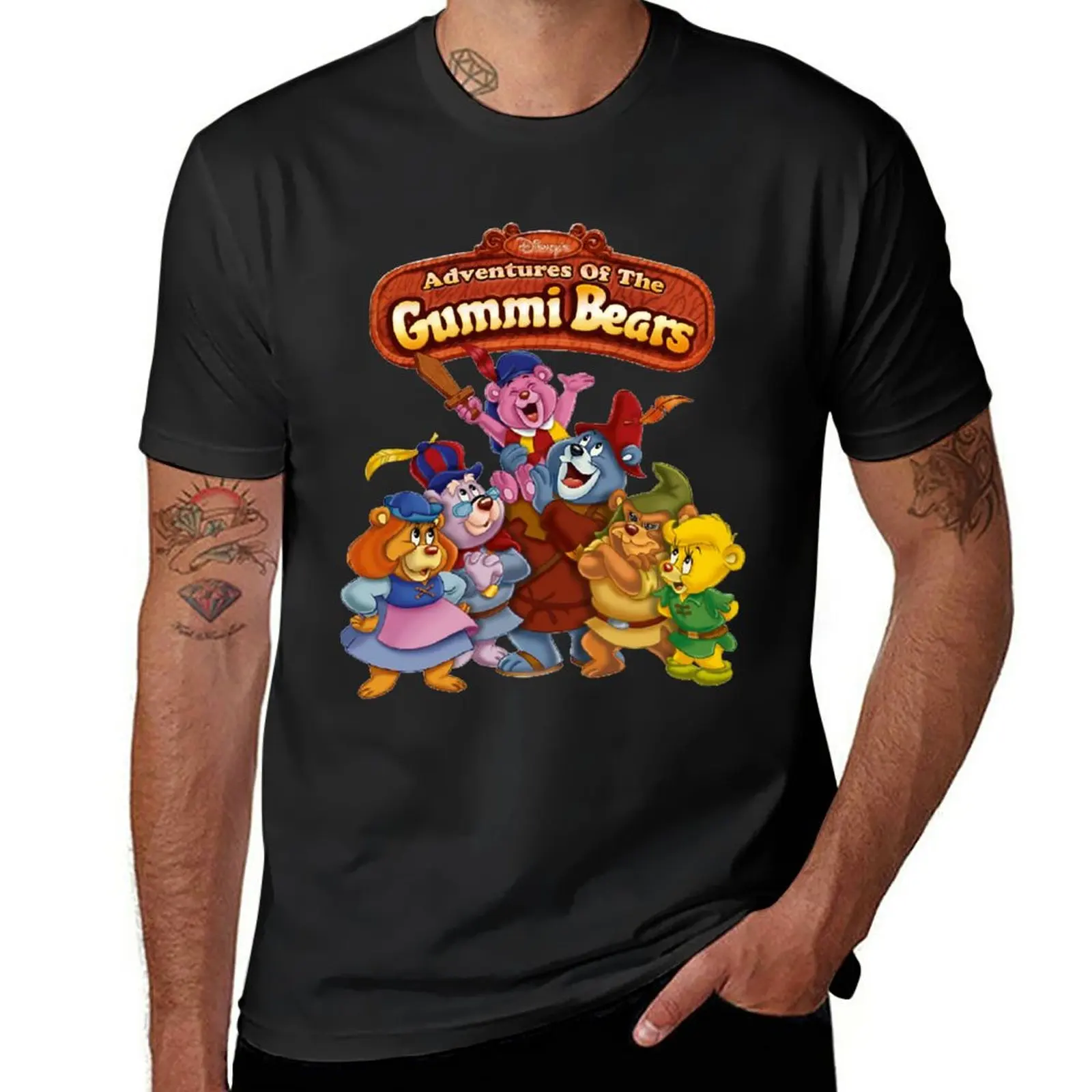 New Gummi Bears Cartoon Classic Classic T-Shirt Tees Summer Clothes Mens T-Shirt Pack