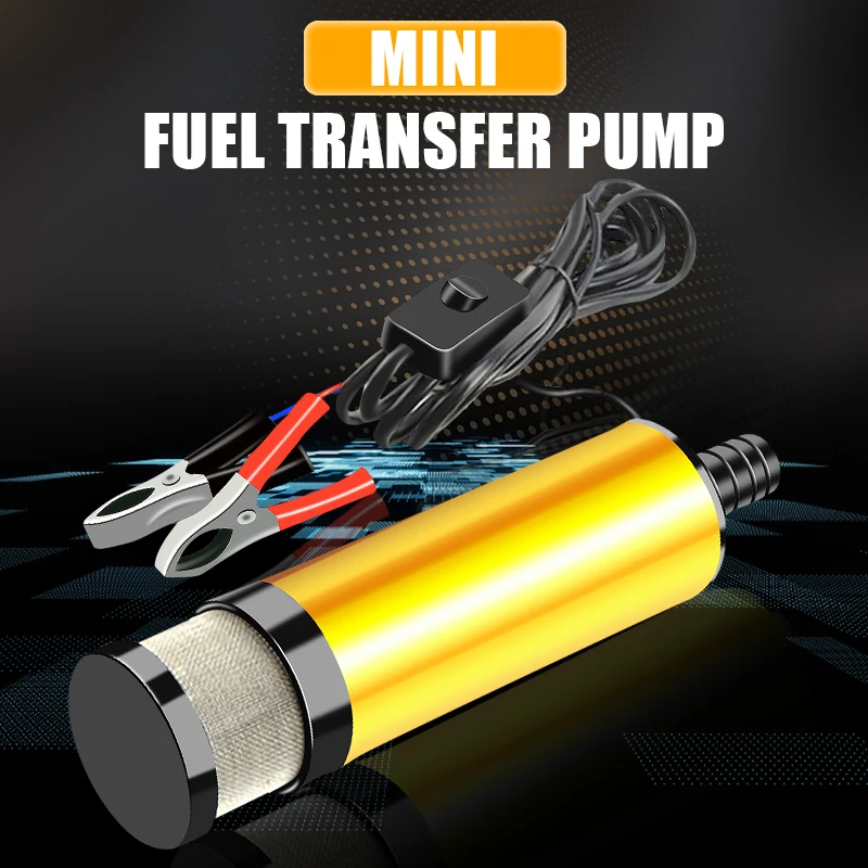 Pompes à huile électriques portables 52MM/38MM 12V/24V Mini coque en  alliage d'aluminium 12l/min pompe de transfert de carburant pour  Automobiles - AliExpress