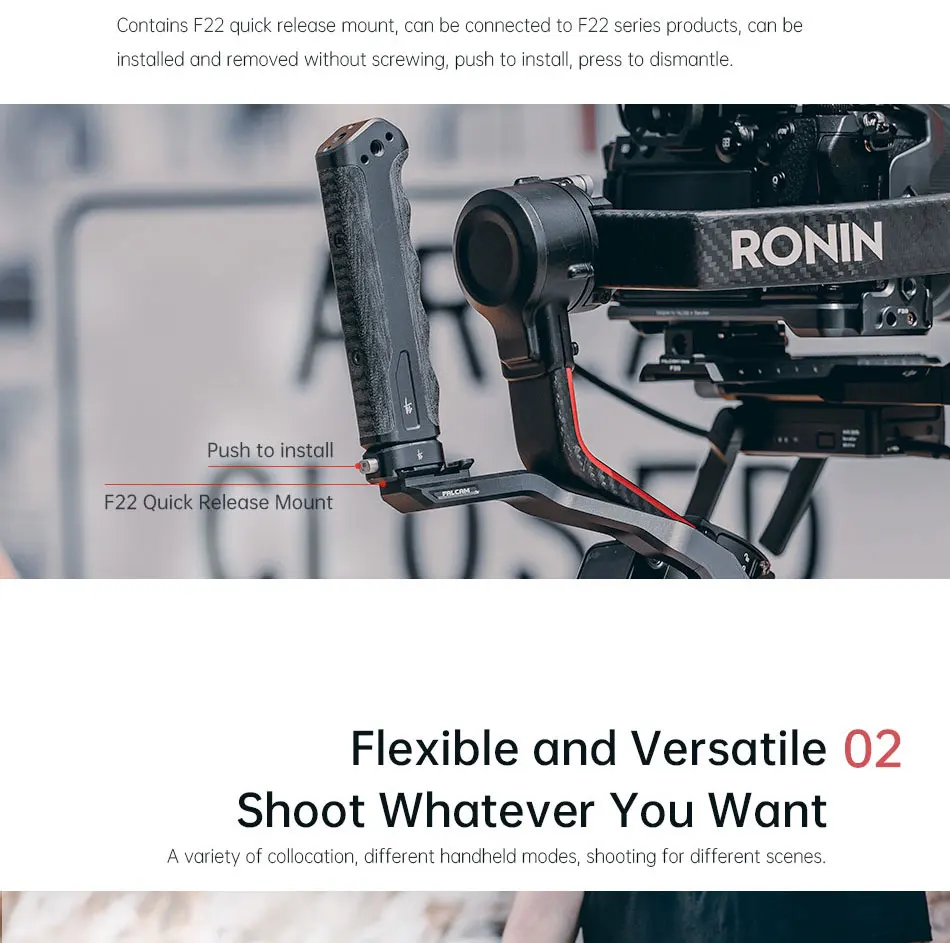 F22 Quick Release Top Hand Grip F22A3A12 All-round Camera Handle with Cold Shoe
