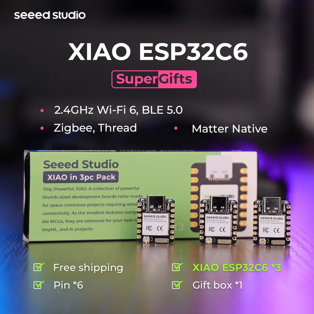Esp32c6 mini development board xiao esp32 c6 2 4 ghz wifi6 ble5 3