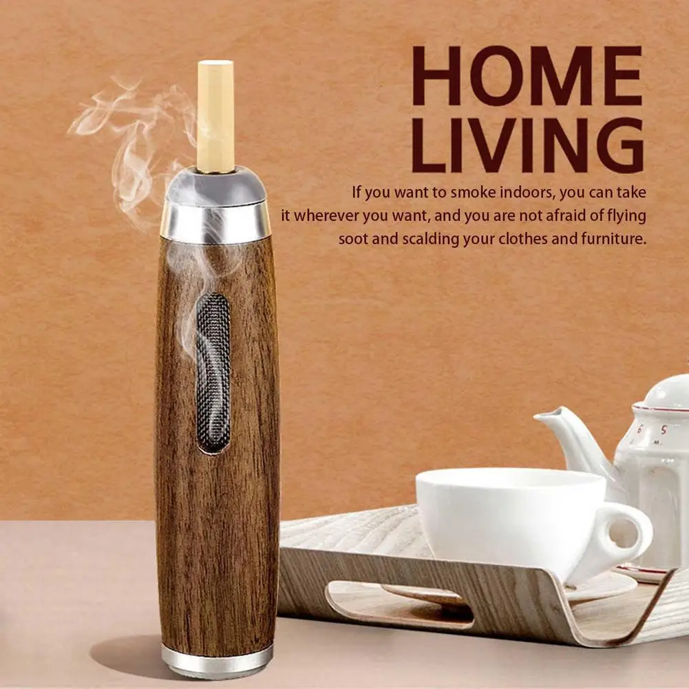 Auto Car Ashtray Car Interior Decoration Dust-free Smoking Ash Holder Wood Creative Filter Anti Tool Soot-flying