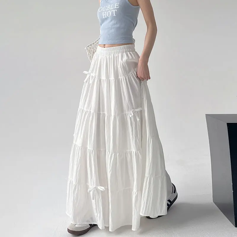 bow.a BLOSSOM SKIRT ホワイト S Kimotimo White Bow Skirt Women 2025 Spring Summer High Waist