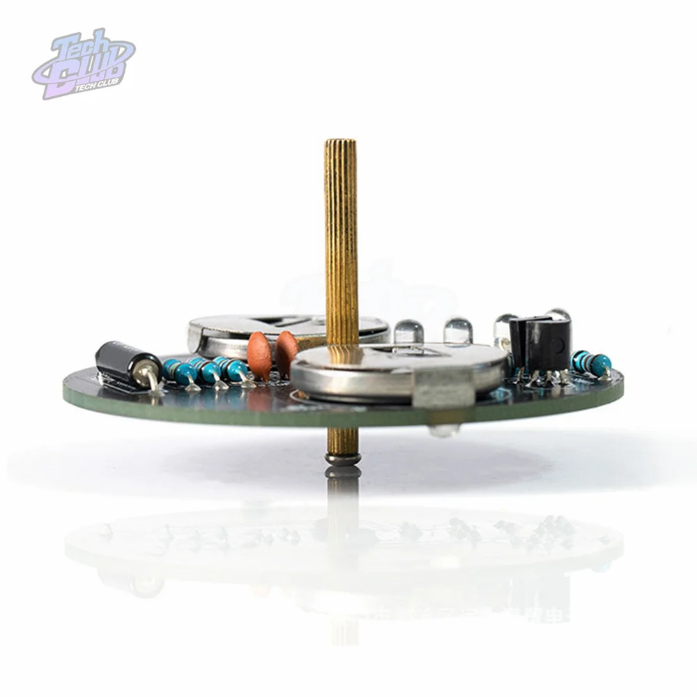 LED Rotating Gyro Cover Flashing Lights DIY Kit Light-emitting Diodes Module Electronic Welding LED Module