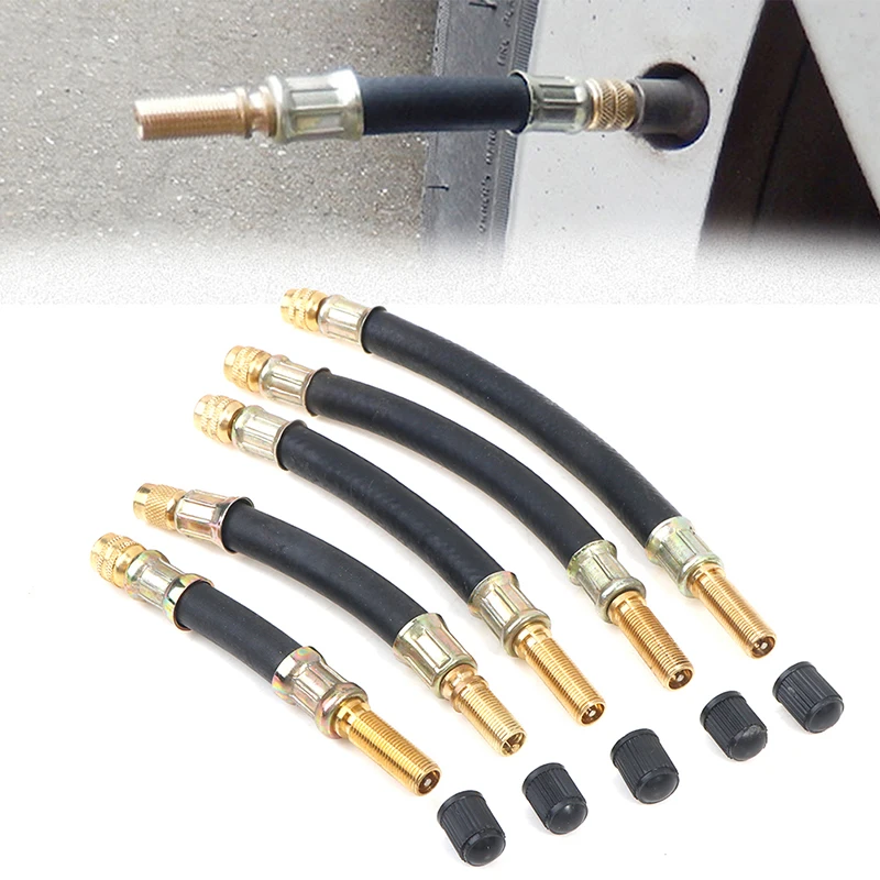 

Braided Flexible Hose Tire Car Wheels Tyre Valve Stems Extensions Tube Adapter