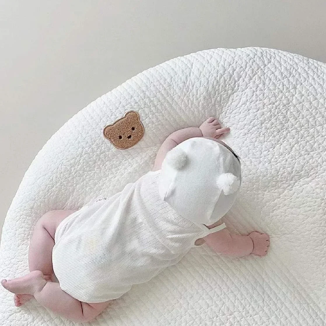 Newborn Baby Padded Play Mat Soft Cotton Crawling Blanket Activity Mat Girl Game Rug Round Floor Carpet For Kids Room Decoration