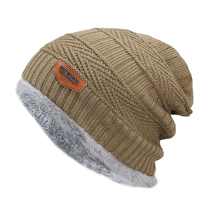 Winter Hat Set Winter Beanie Hat for Men Women Knitted Thick Wool Neck Scarf Cap Balaclava Mask Bonnet