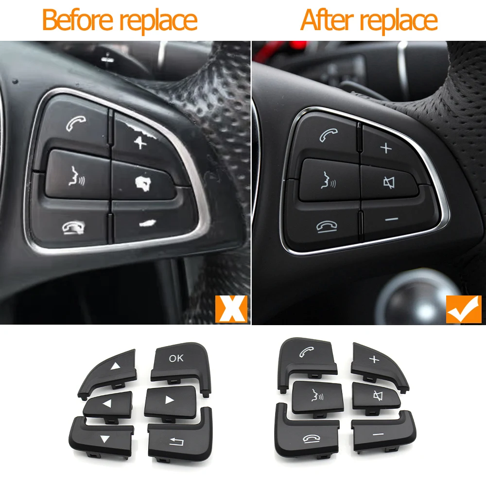 Car Steering Wheel Menu Control Switch Buttons For Mercedes Benz A B GLA GLS GLE